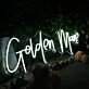 Golden Mane White Neon Sign