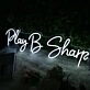 Play B Sharp White Neon Sign