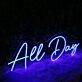 All Day Blue Neon Sign