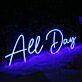 All Day Blue Neon Sign