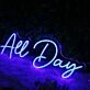 All Day Blue Neon Sign