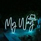 My Way Blue Custom Neon Sign