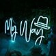 My Way Blue Custom Neon Sign