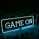 Game On Blue LED Custom Neon Sign