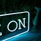 Game On Blue LED Custom Neon Sign