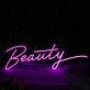 Beauty Dark Purple Neon Sign