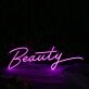 Beauty Dark Purple Neon Sign