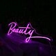 Beauty Dark Purple Neon Sign