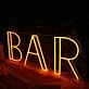 BAR Orange Custom Neon Sign