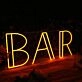 BAR Orange Custom Neon Sign
