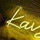 Kavya Yellow Neon Sign