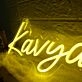 Kavya Yellow Neon Sign