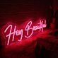 Hey Beautiful Red Neon Sign