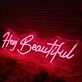 Hey Beautiful Red Neon Sign