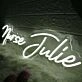 Nurse Julie White Neon Sign