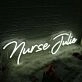 Nurse Julie White Neon Sign