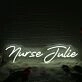 Nurse Julie White Neon Sign