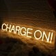 Charge On Yellow Neon Sign