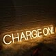 Charge On Yellow Neon Sign