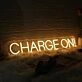 Charge On Yellow Neon Sign