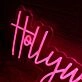 Hollywood Fans Pink Neon Sign