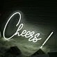Cheers White LED Custom Neon Sign