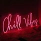 Chill Vibes Red Custom Neon Sign
