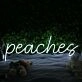 Peaches White Custom Neon Sign