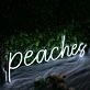 Peaches White Custom Neon Sign