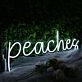 Peaches White Custom Neon Sign