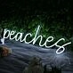 Peaches White Custom Neon Sign