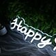 Happy Retirement White Neon Sign