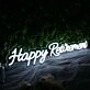 Happy Retirement White Neon Sign