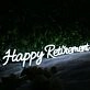 Happy Retirement White Neon Sign