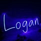 Logan Blue Custom Neon Sign
