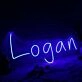 Logan Blue Custom Neon Sign