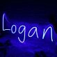 Logan Blue Custom Neon Sign