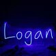 Logan Blue Custom Neon Sign