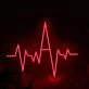 Electrocardiogram Red Neon Sign