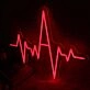 Electrocardiogram Red Neon Sign