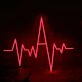 Electrocardiogram Red Neon Sign