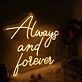 Always And Forever Yellow Neon Sign