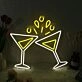 Cocktail Cheers Custom Neon Sign