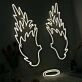 Angel Wings And Halo White Neon Sign
