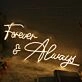 Forever And Always Yellow Wedding Neon Sign