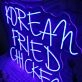 KOREAN FRIED CHICKEN Blue Neon Sign