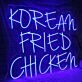 KOREAN FRIED CHICKEN Blue Neon Sign