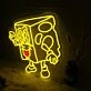 Little Cheese Guy Yellow Neon Sign