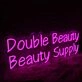 Double Beauty Beauty Supply Pink Neon Sign