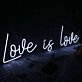 Love Is Love White Neon Sign